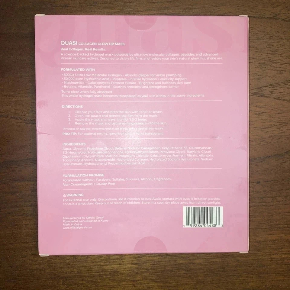 Quasi - Collagen Glow Up Mask - 4 pcs /box