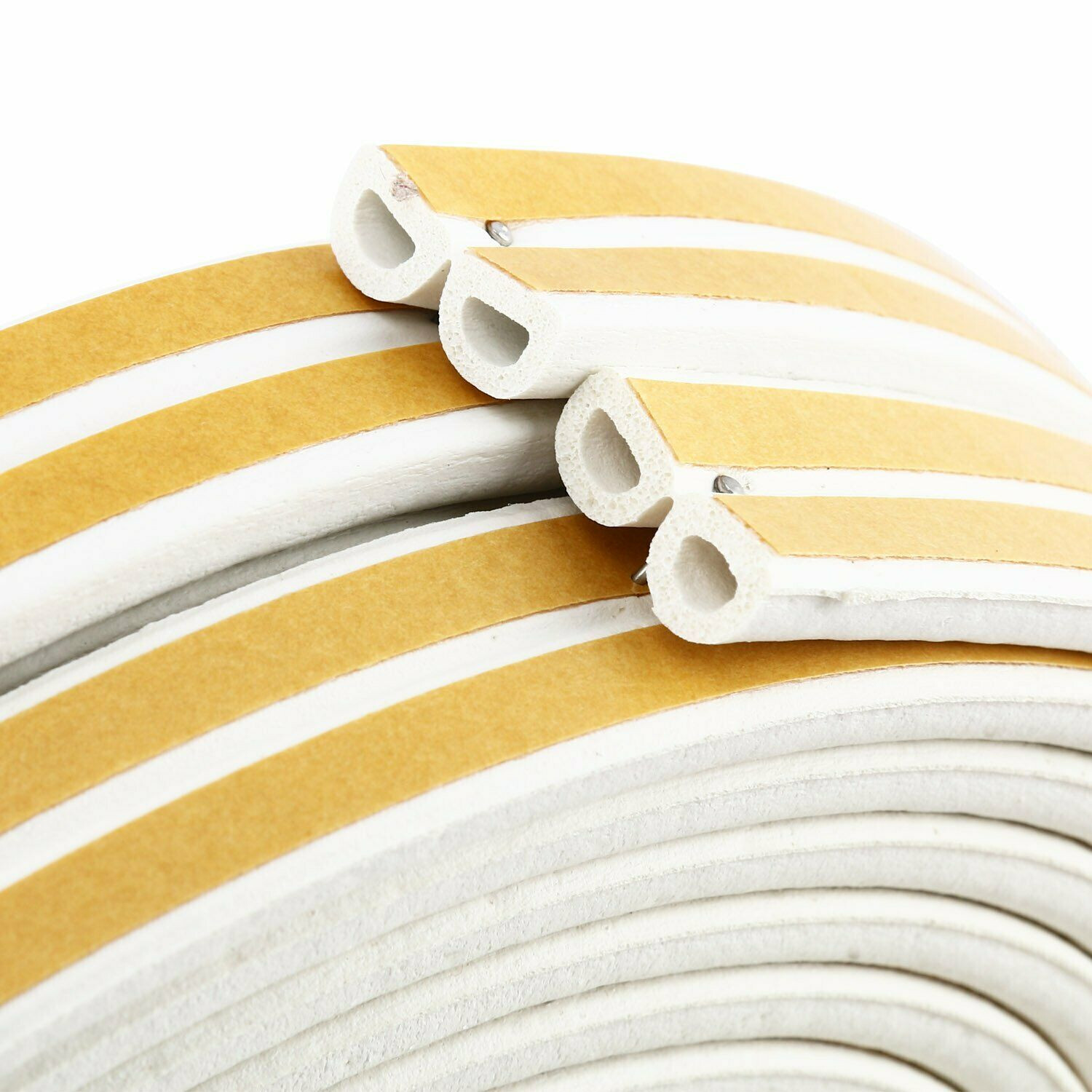 33ft Soundproof Weather Stripping Door Kit Self-Adhesive Rubber Door Seal Strip