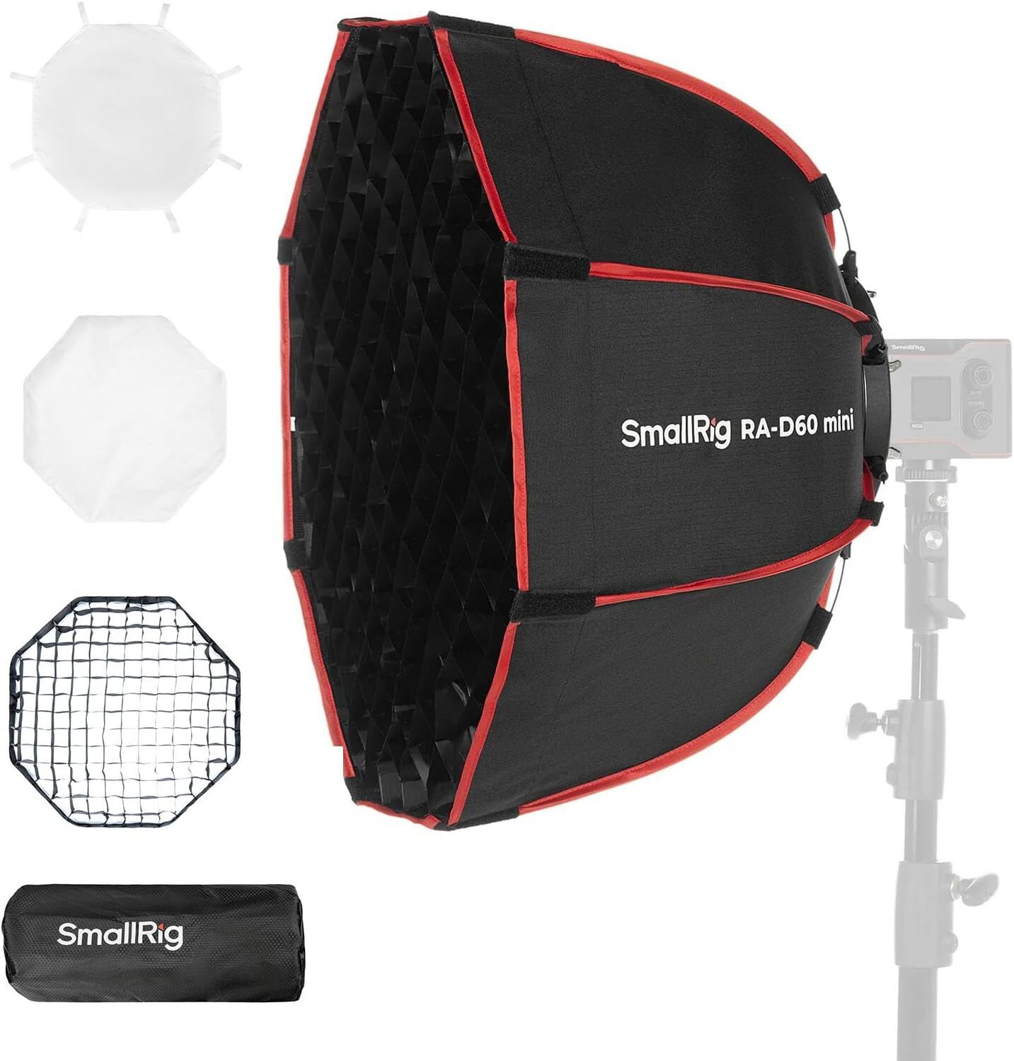 SmallRig RA-D60 Parabolic Softbox, 23.6"Quick Release Softbox for Photography