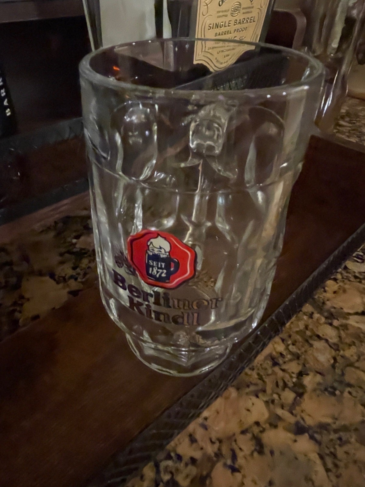 Berliner Kindl 0.4L Dimple German Glass Beer Mug Berlin Germany Brewery