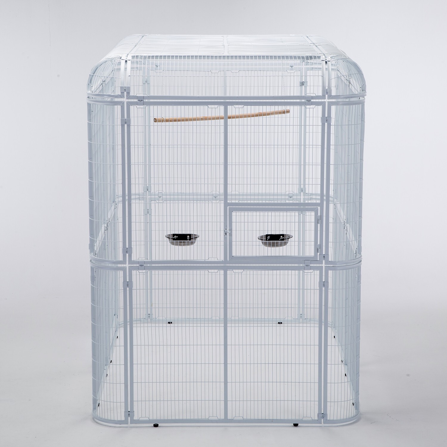 80" Large Walk In Iron Flight Bird Cage Parrot Macaw Finch Outdoor Aviary White