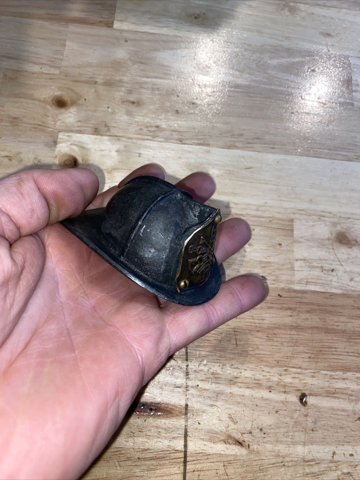 Firefighter Helmet Cast Iron Beer Bottle Opener Fireman Fire Chief Patina GIFT