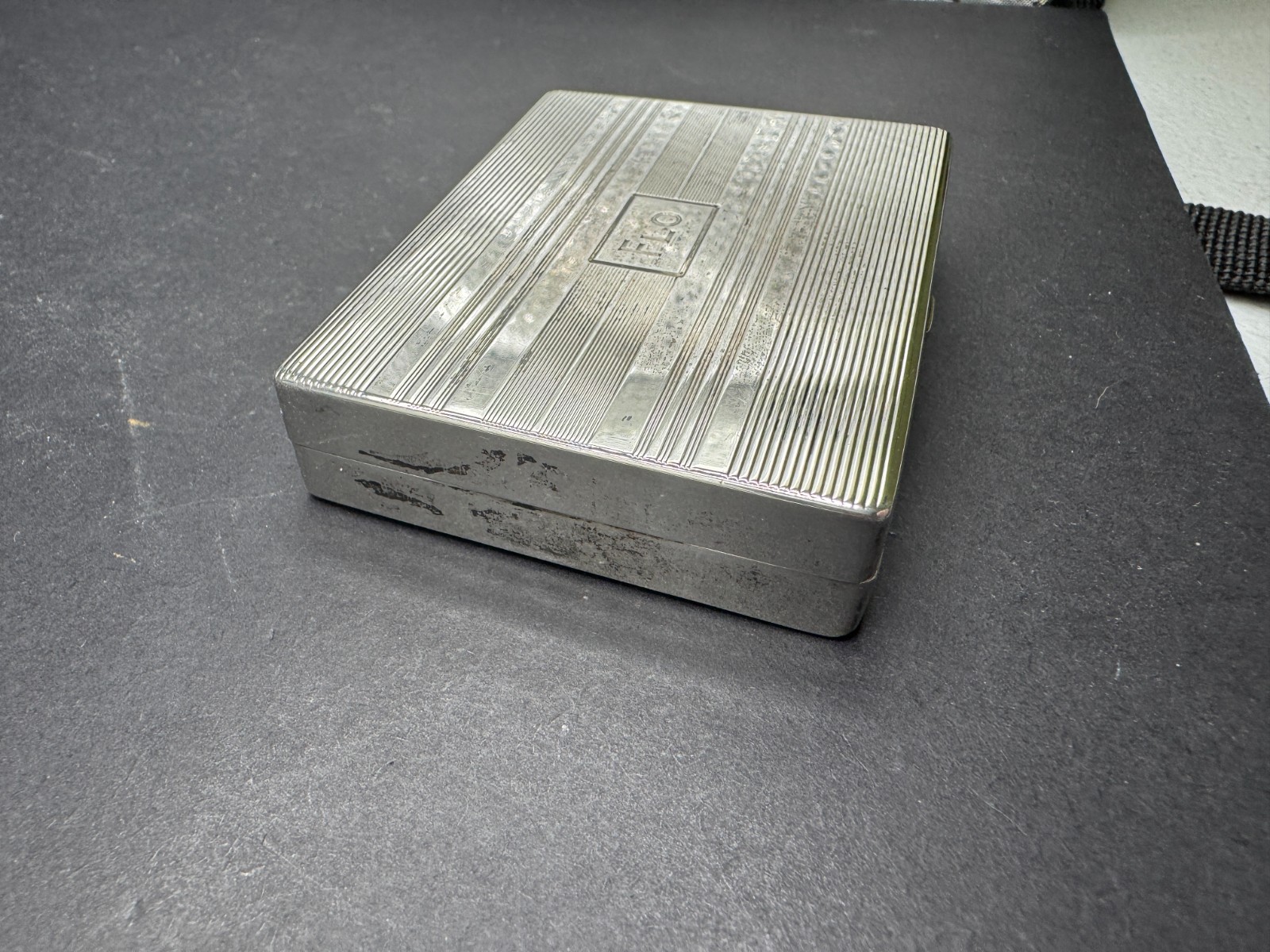 Vintage Tiffany & Co. Sterling Silver 925 Cigarette Case W/ Monogram 2.92"x2.23"