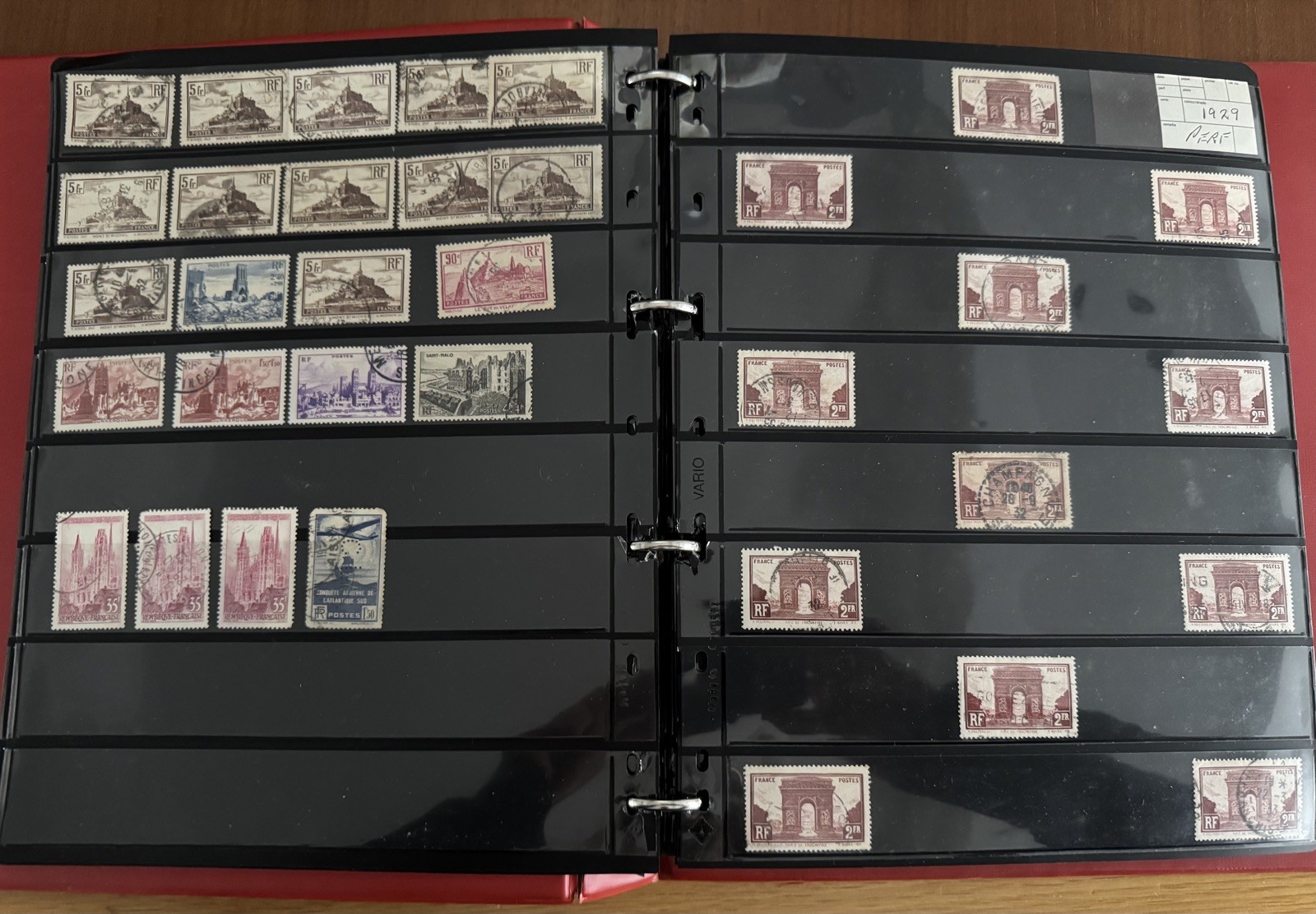France Stamp Collection With 70 Pages PVC Album 1900-Modern-Some Early Good CV