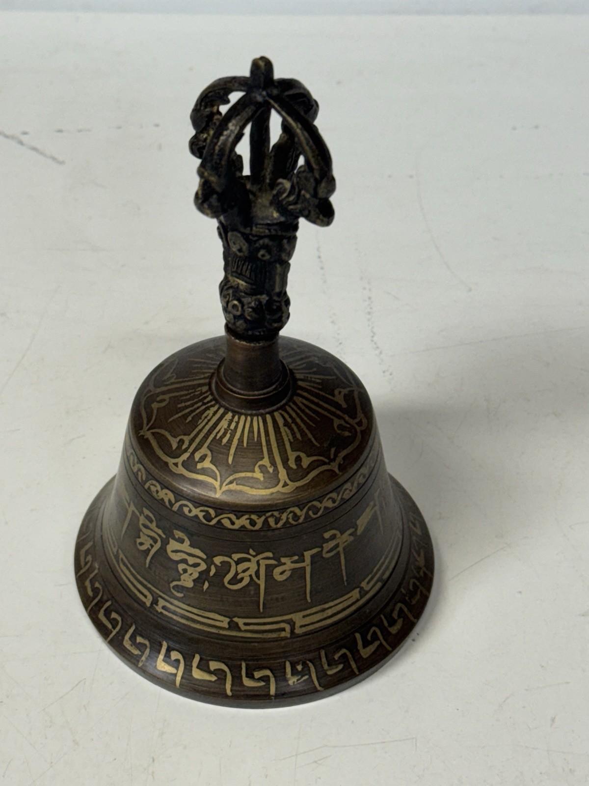 Vintage Tibetan Buddhist Meditation Bell Prayer Bell 6 Inch