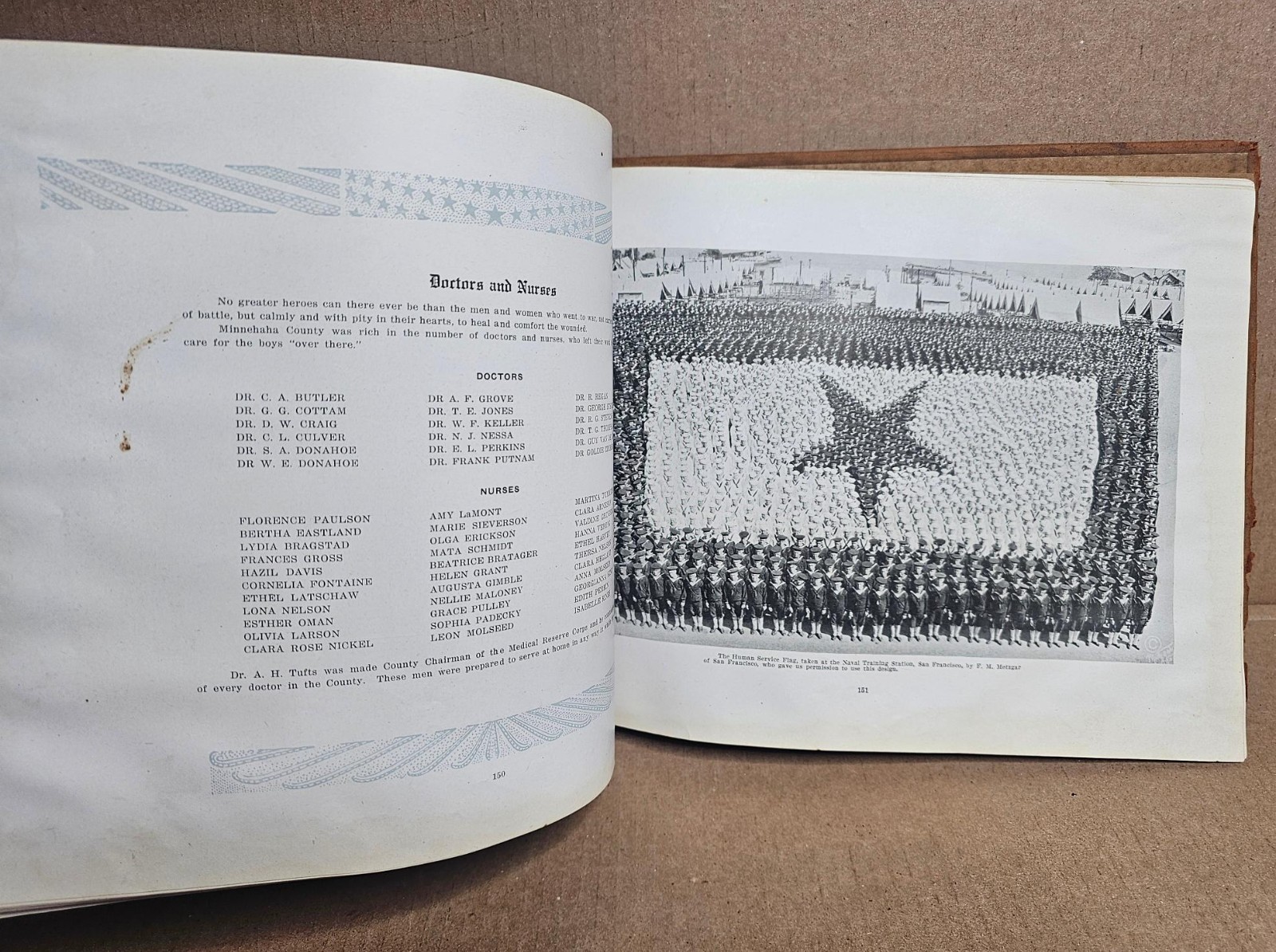 Minnehaha County In the World War 1917-1918-1919 South Dakota Hardcover 1919