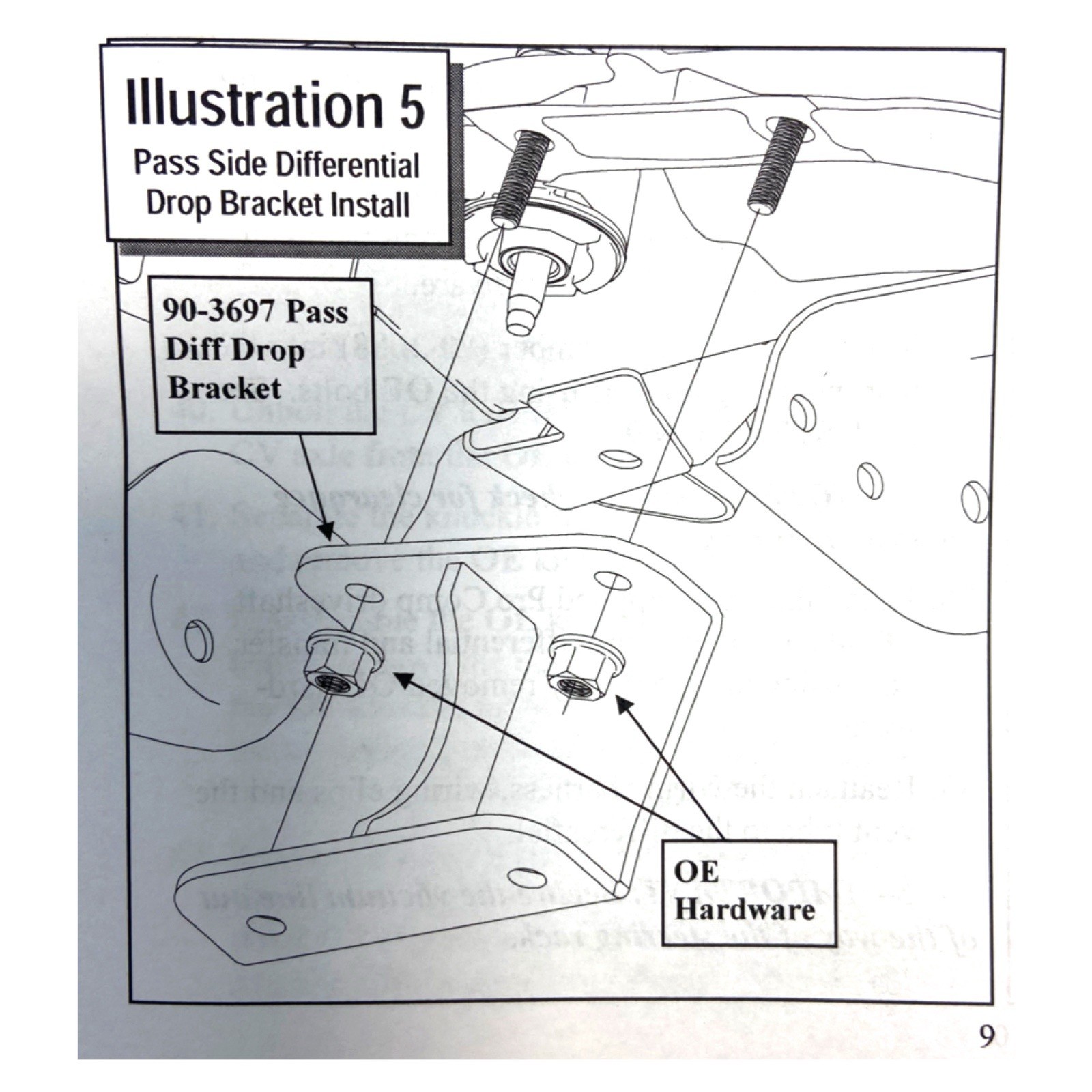 Pro Comp 6” Lift Front Diff Drop Brackets for 07-2013 Silverado Sierra 1500 4x4