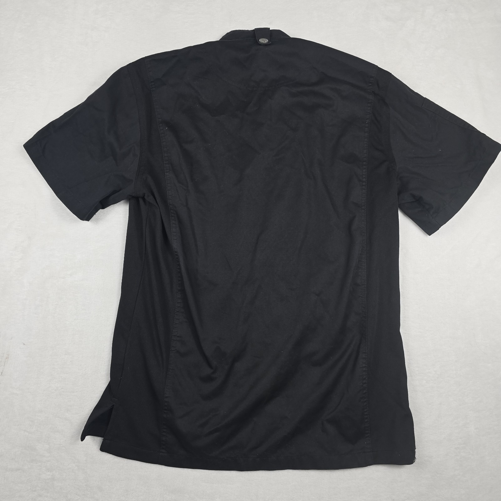 Chef Works Springfield Chef Coat Men's Medium Black Short Sleeve Work Uniform