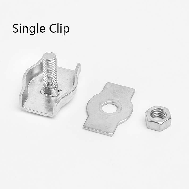 M2-M10 Wire Rope Clamps Cable Caliper Single/Double Clips 316 A4 Stainless Steel