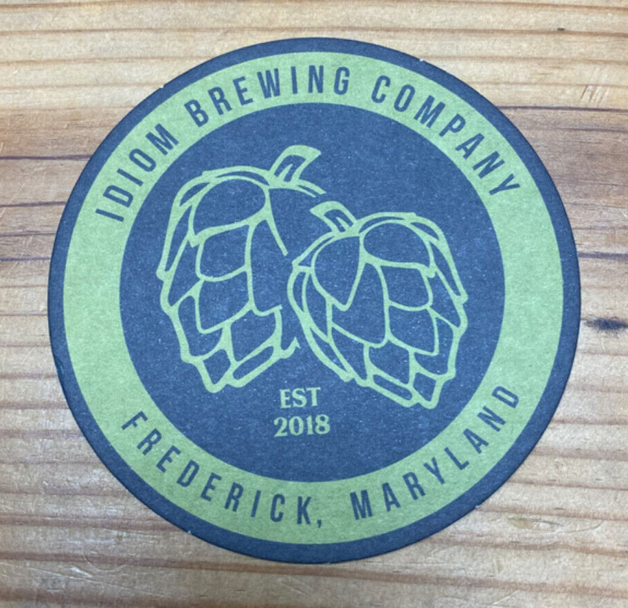 Beer Coaster -- Idiom Brewing Company, Frederick, MD