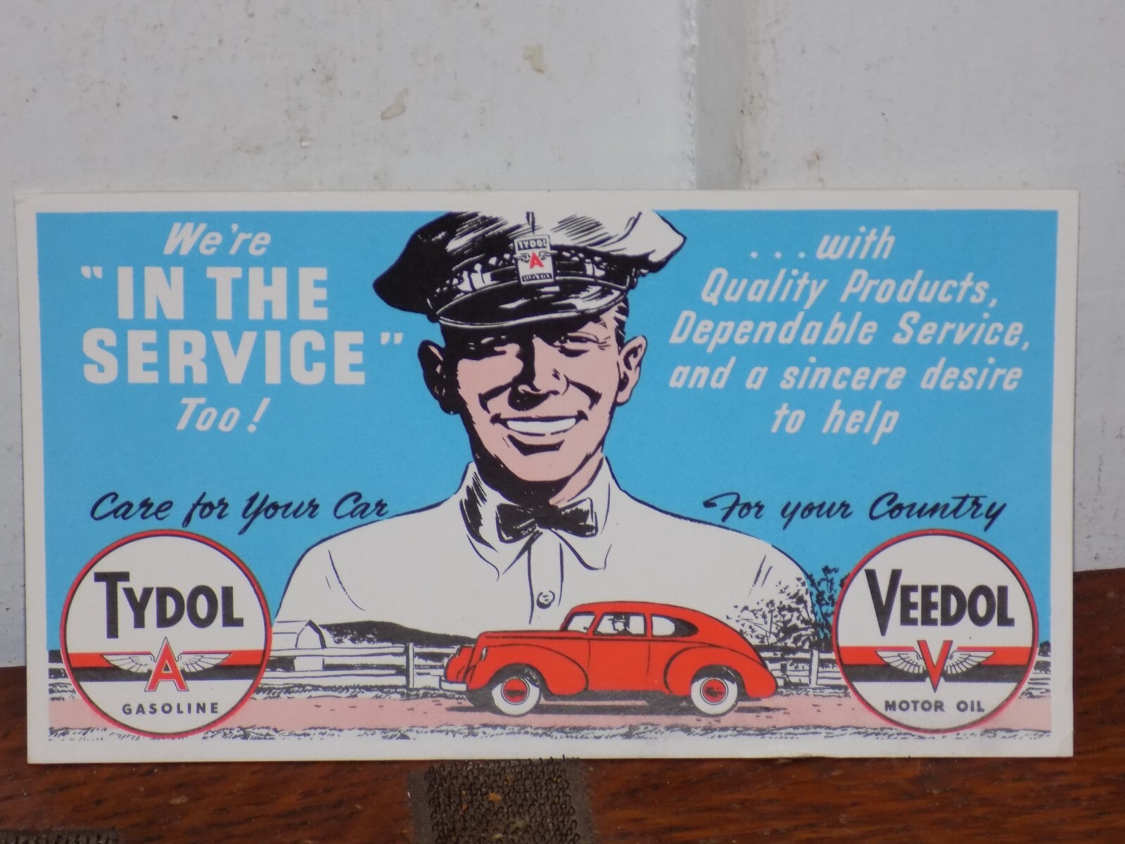 Vintage Tydol Veedol Advertising Card