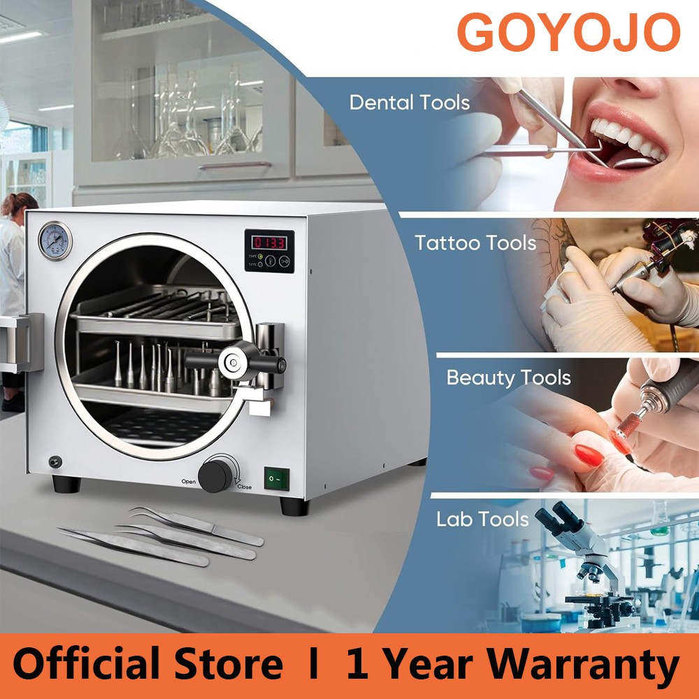 GOYOJO 18L Autoclave Sterilizer Tabletop Class-N High Pressure Steam Machine US