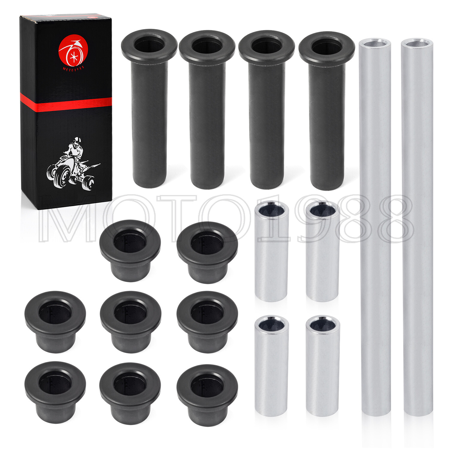 ALL 4 FRONT LOWER UPPER A-ARM BUSHING PIN KITS FOR CAN-AM COMMANDER 800 1000 4x4