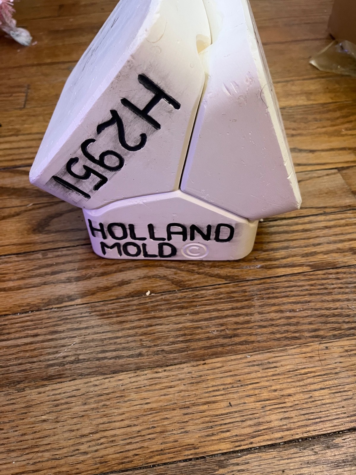 VINTAGE HOLLAND 2951 SMALL PUMPKIN BOWL CERAMIC SLIP CAST MOLD 9"x6.5"