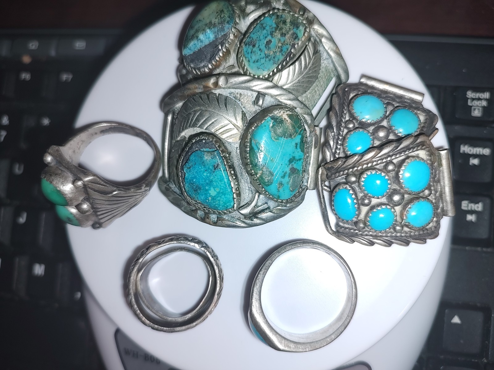 Sterling Silver 925 & Silver Jewelry Lot with Stones Wear or Scrap 109 Grams