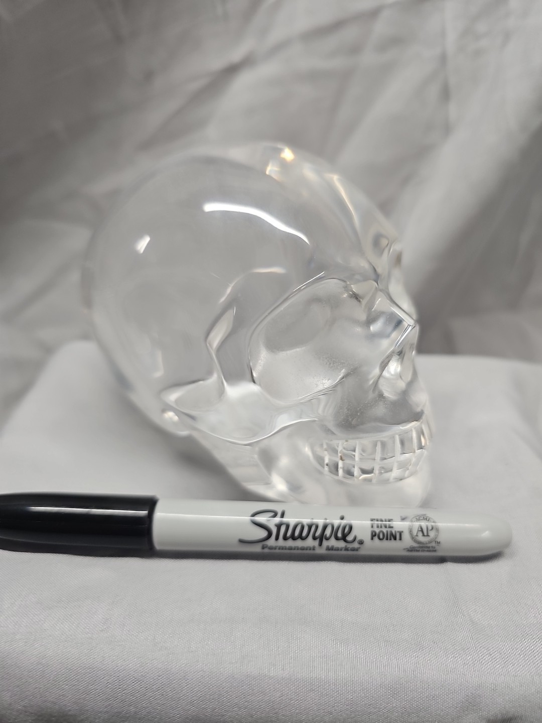 Glass Skull Paperweight / Decoration - 2 Lbs!