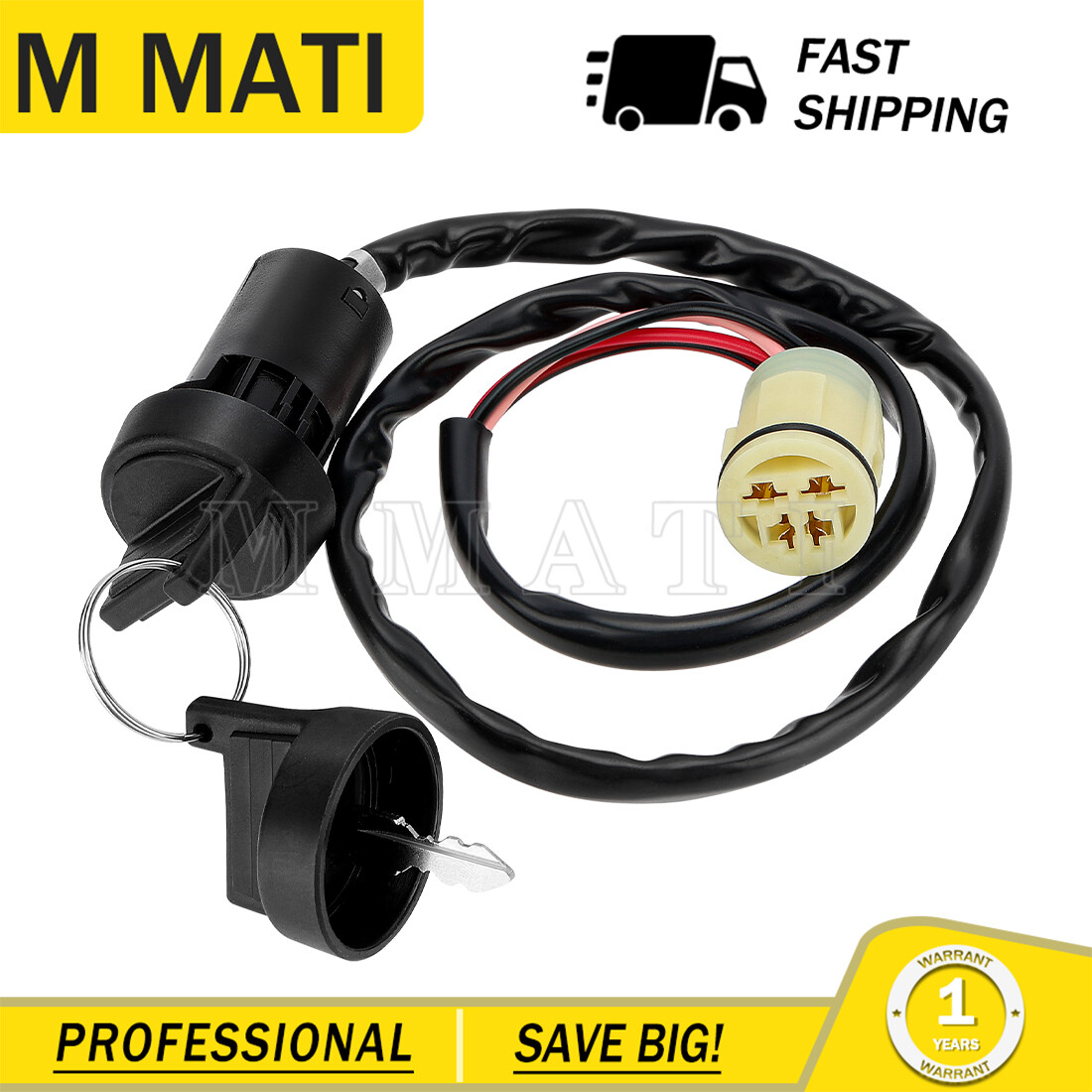 Ignition Key Switch for Honda TRX450ES TRX450S Foreman 4X4 1998 1999 2000 - 2004