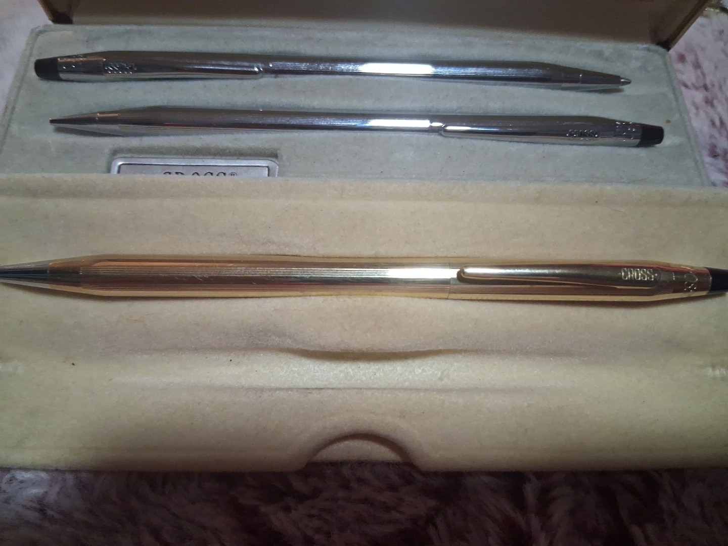 Cross Classic Century Executive Pen& Pencil Collection 10K Gold Filled & Chrome