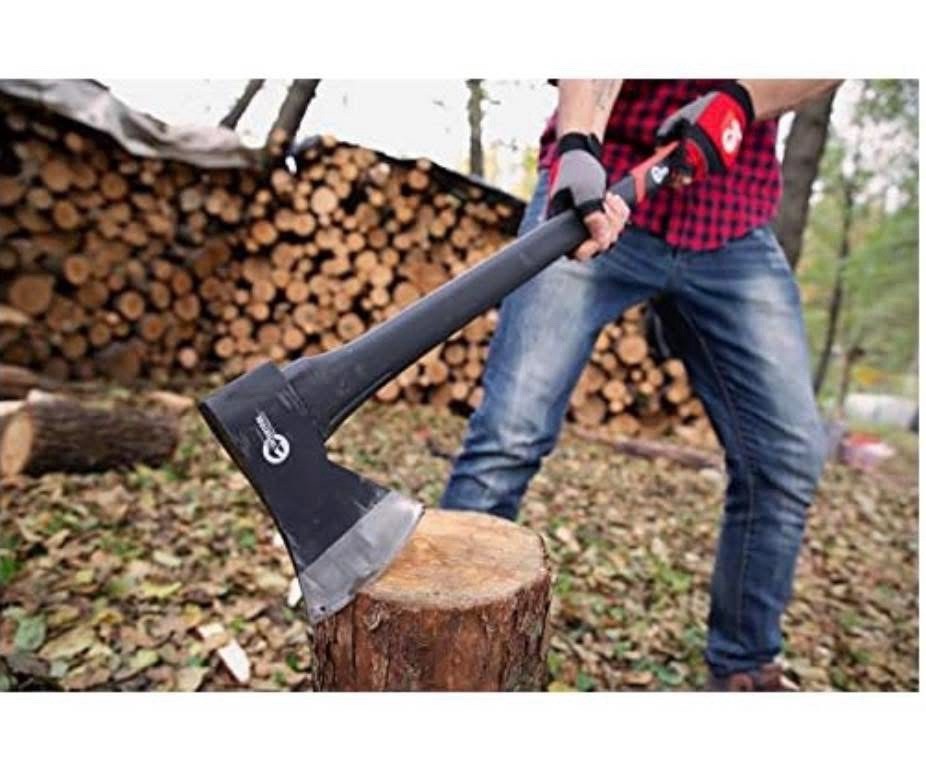 INTERTOOL 35-inch Steel Chopping Axe, 2.8 lbs Felling Axe HT08-0264