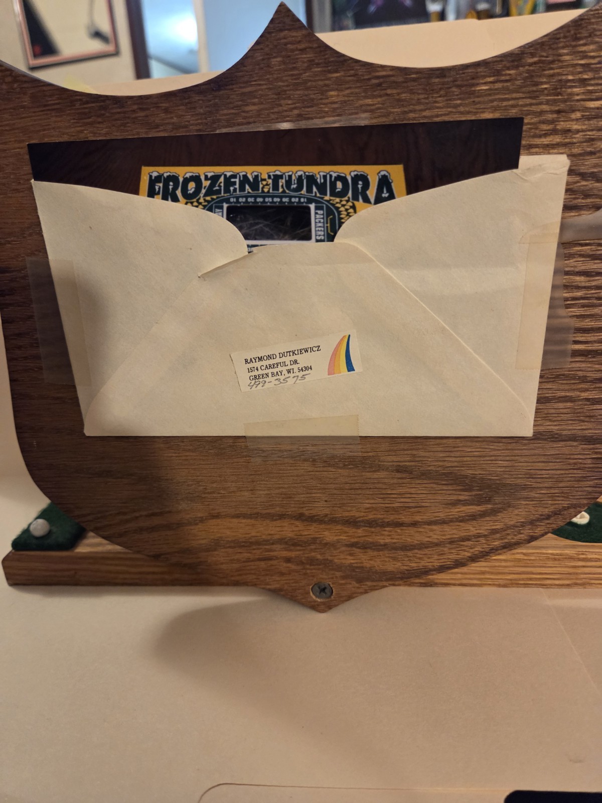 Green Bay Packers Golf Plaque w/ Dirt From Lambeau, Super Bowl XXXI Golf Balls