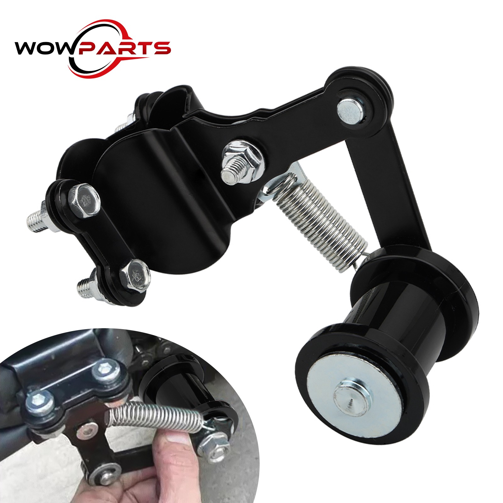 Chain Adjuster Tensioner Guide w/ Spring Roller for Dirt Bike Go Kart Motorcycle
