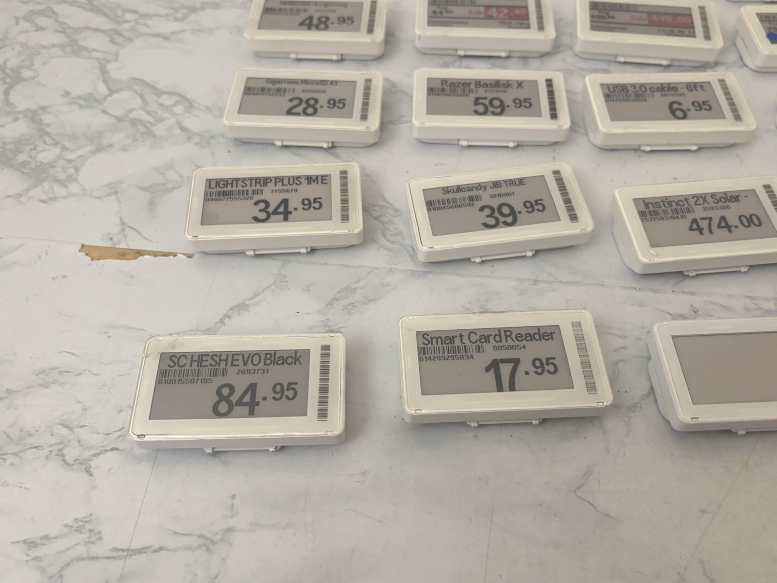 LOT OF 25 Electronic Shelf Price Labels Altierre ETAG210E4 2.5X1 Inch