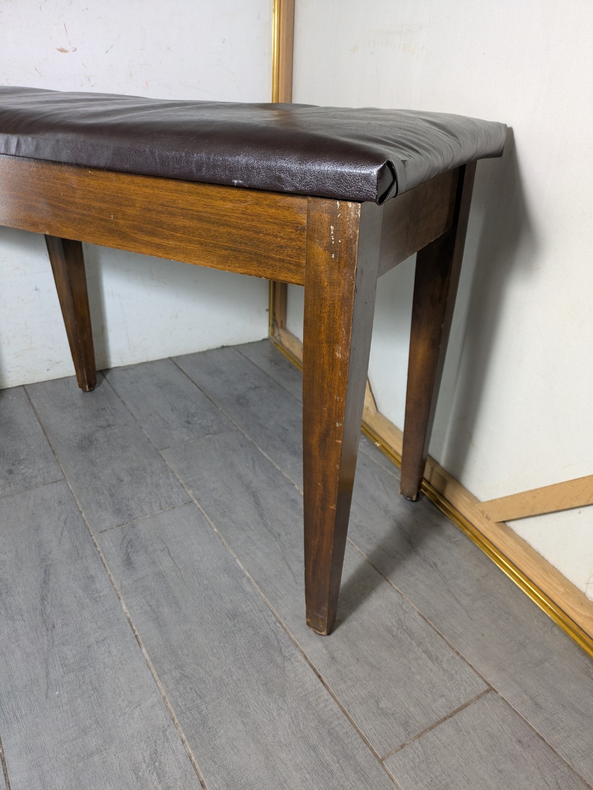 Vintage Manual Arts Furniture MCM Walnut Wood Piano Bench with Lid Storage K78