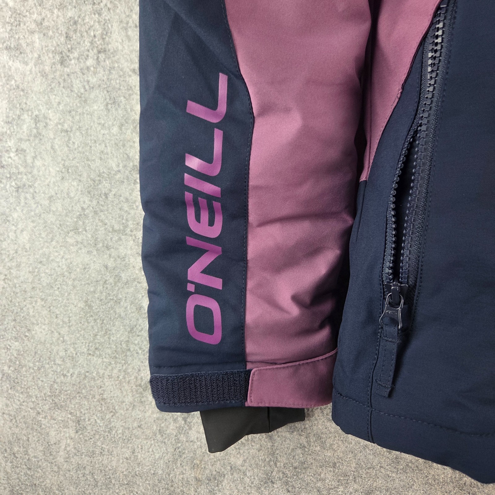 O'Neill Jacket Girls 16 Pink Blue Ski Snow Jacket Winter Hoodie 14928