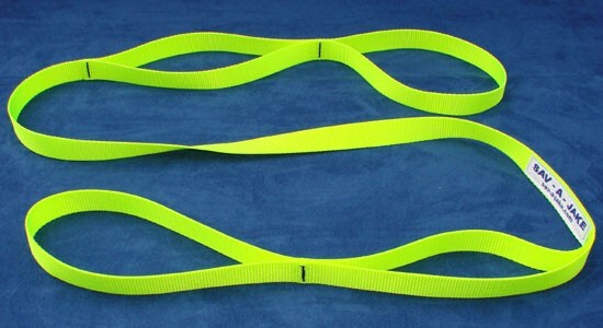 Firefighter Rescue Strap Sav-A-Jake  - 6 ft. 4,000 lb. Nylon Webbing - Yellow
