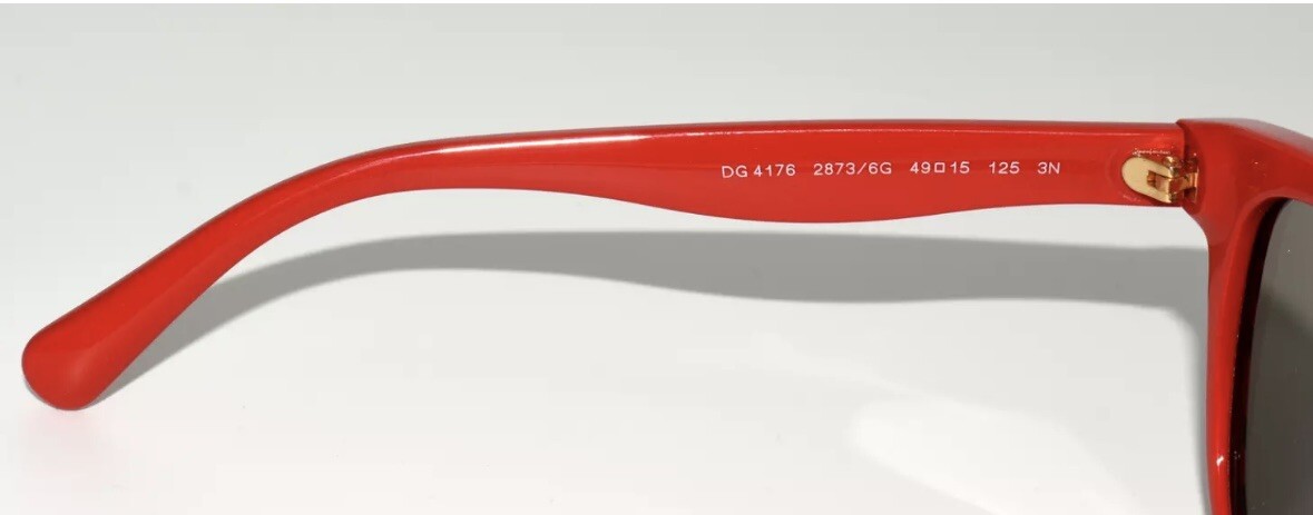 NEW AUTHENTIC DOLCE & GABBANA DG 4176 2873/6G RED BLACK GIRLS’ SUNGLASSES