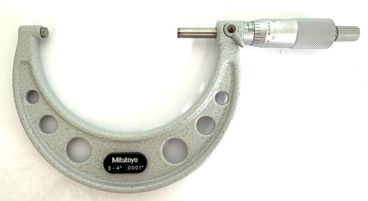 3-4" MITUTOYO MCROMETER 103-218 NEW RATCHET THIMBLE CARBIDE FACE .0001"