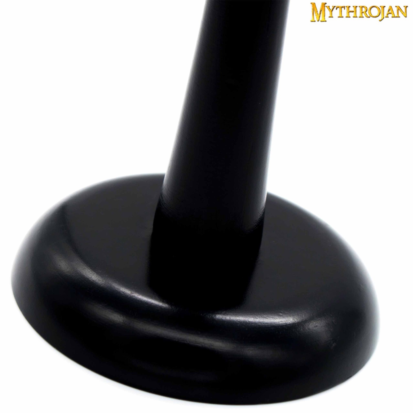 Medieval Helmet Stand Wooden Display Armor Holder Viking Knight Headwear Black