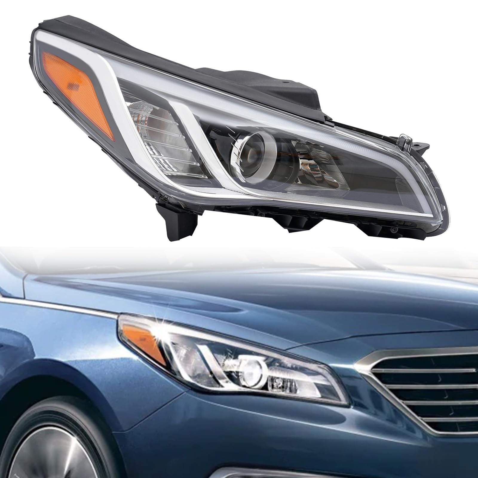 For 2015 2016 2017 Hyundai Sonata ECO/SE/GL/GLS/Sport Right Side Headlight