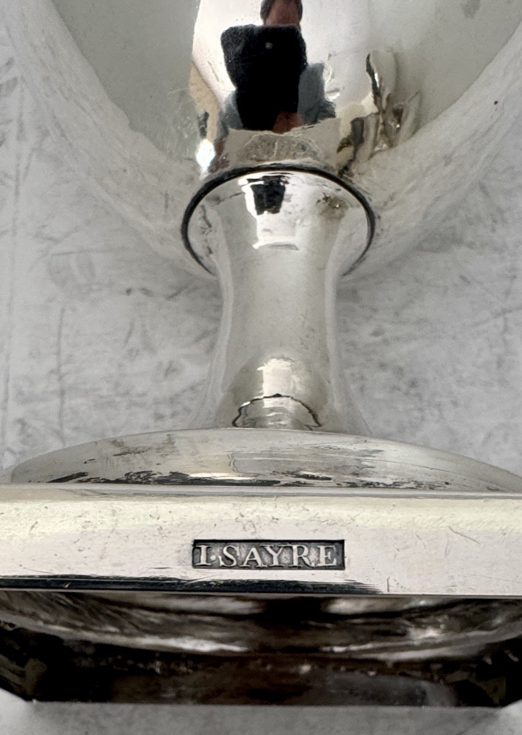 EARLY BEAUTIFUL AMERICAN FEDERAL COIN SILVER GOBLET JOHN SAYER NYC 1796-1818