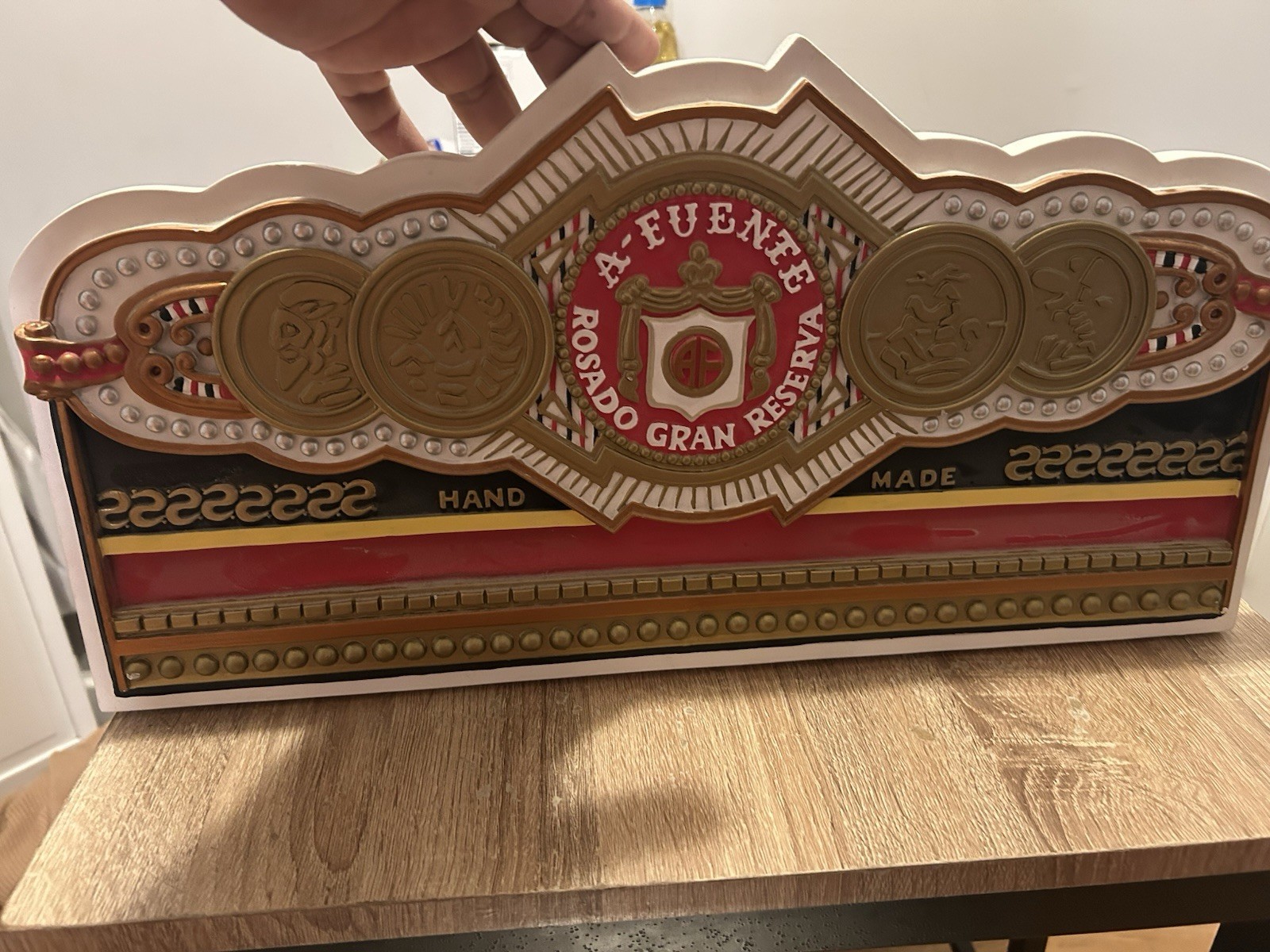 A. Fuente Rosado Gran Reserva Handmade Decorative Cigar Display Sign Hand Made