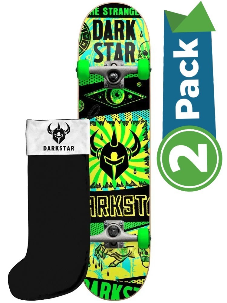(2-Pack) Darkstar Collapse 7.375" Youth Premium Skateboard + Tensor Trucks