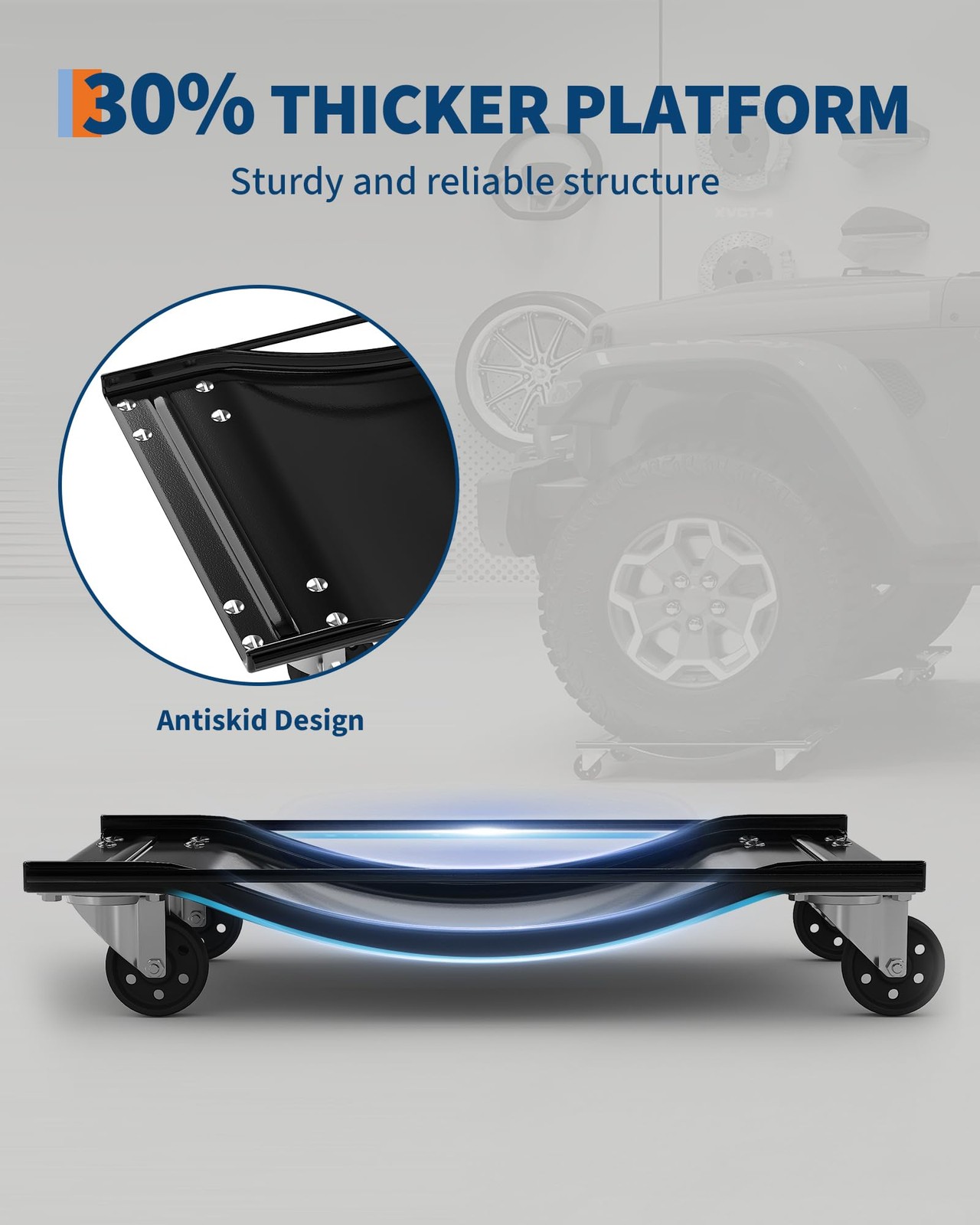 Car Dolly Set of 4 Heavy Duty 10,000 LBS Wheel Vehicle Dollies for Moving Car
