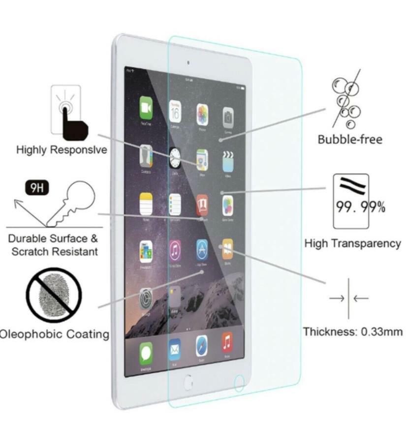 [2-Pack]Tempered GLASS Screen Protector for Apple iPad 9th Generation 2021 10.2