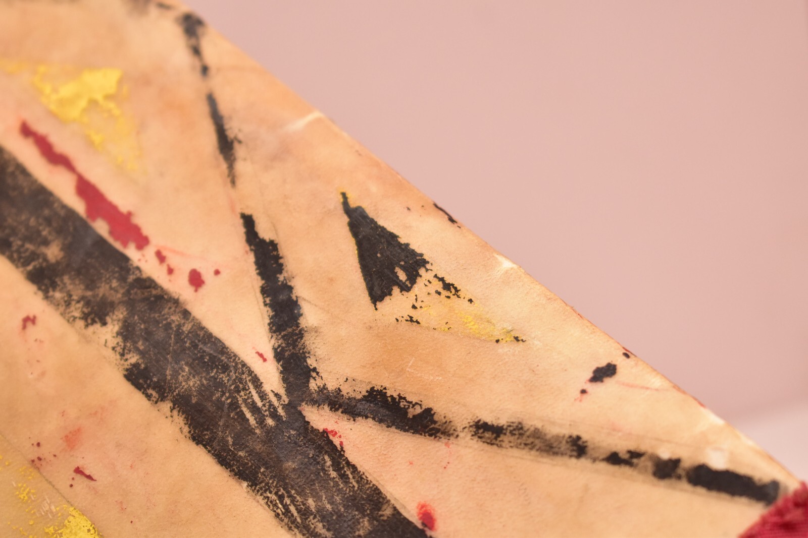 Native American Lakota Sioux Indian Painted Rawhide Parfleche Bag pouch VTG 14"=