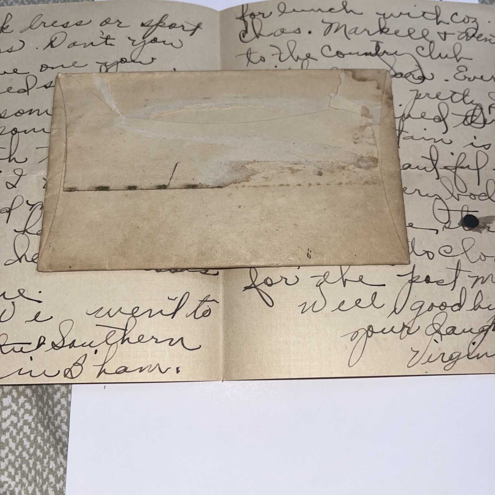 Antique 1924 Letter Talladega AL to New Albany MS: Alabama Mississippi History