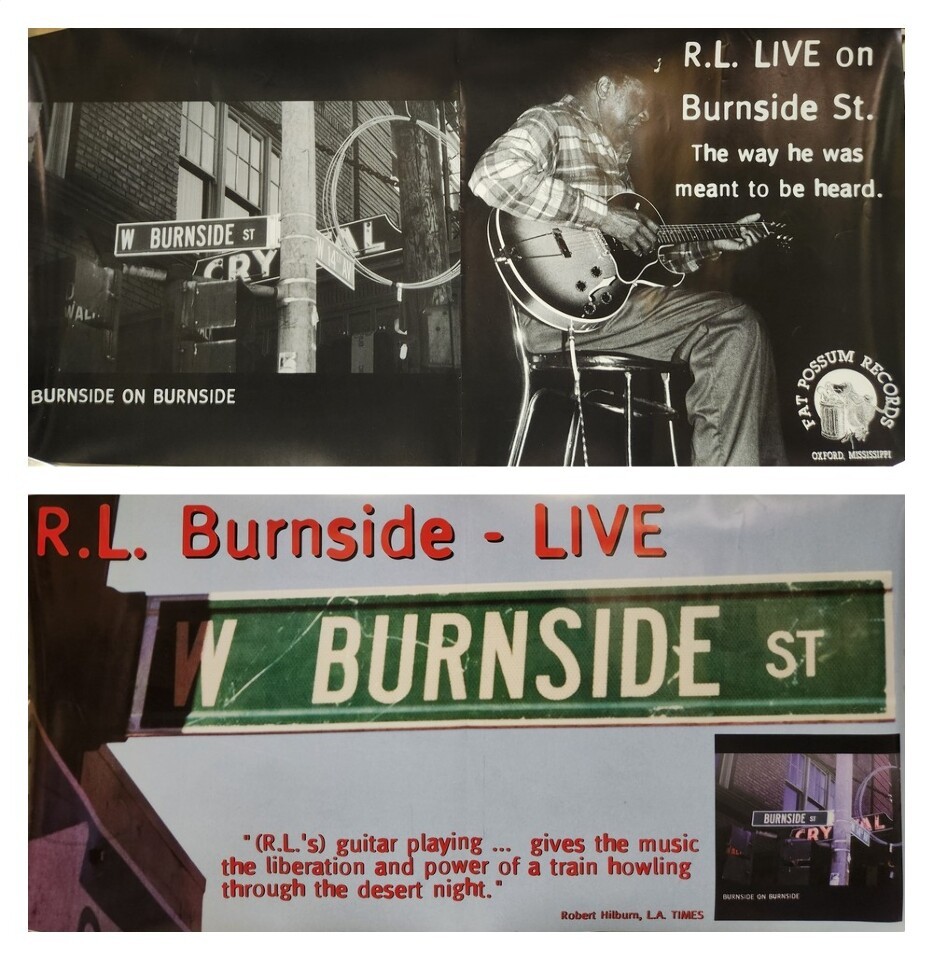 R.L. Burnside 2001 On Burnside 2 Sided Promo Poster Excellent New Old Stock