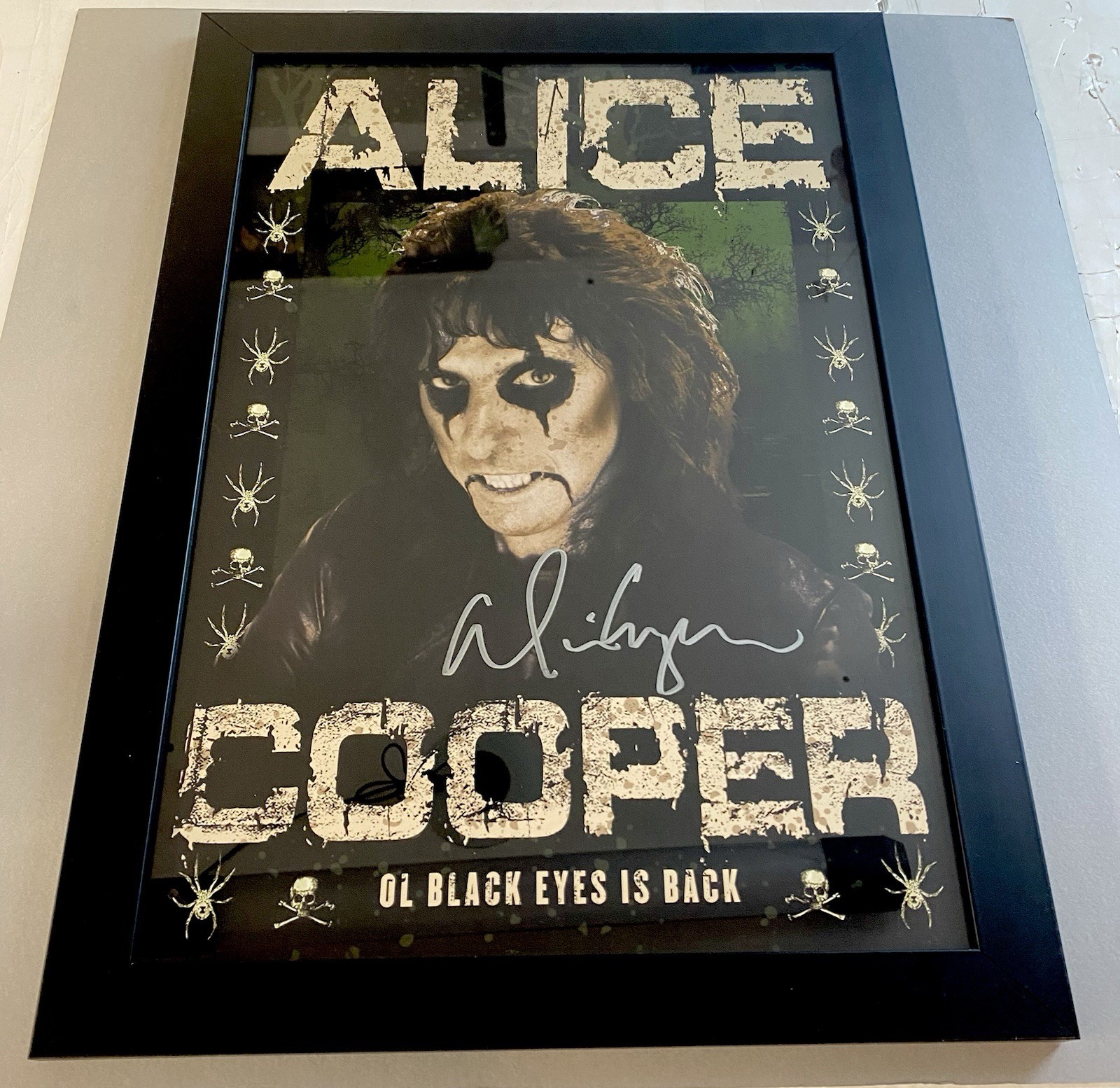 Alice Cooper Signed & Framed Poster