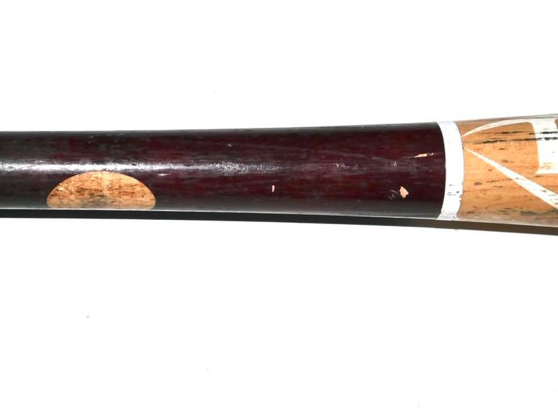 LUKE WADDELL GWINNETT STRIPERS #75 GAME USED BLACK LOUISVILLE SLUGGER BAT BRAVES