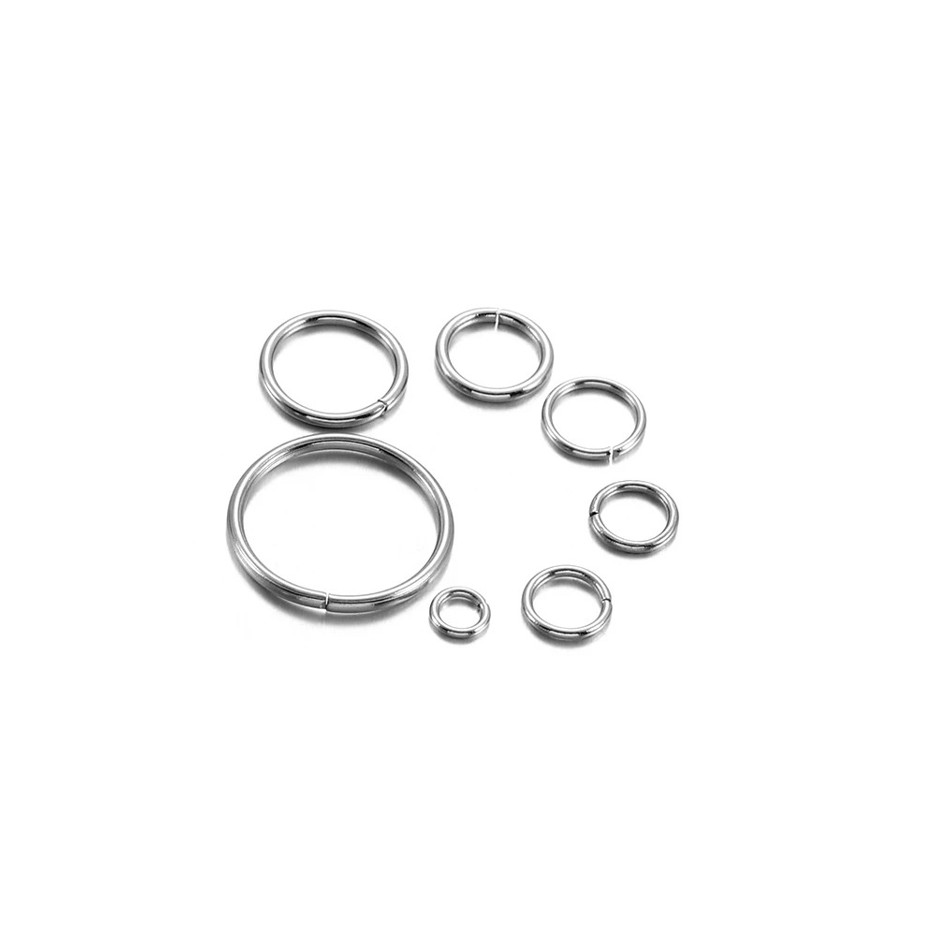 1050pcs Stainless Steel Open Jump Rings DIY Jewelry Making Connectors Set
