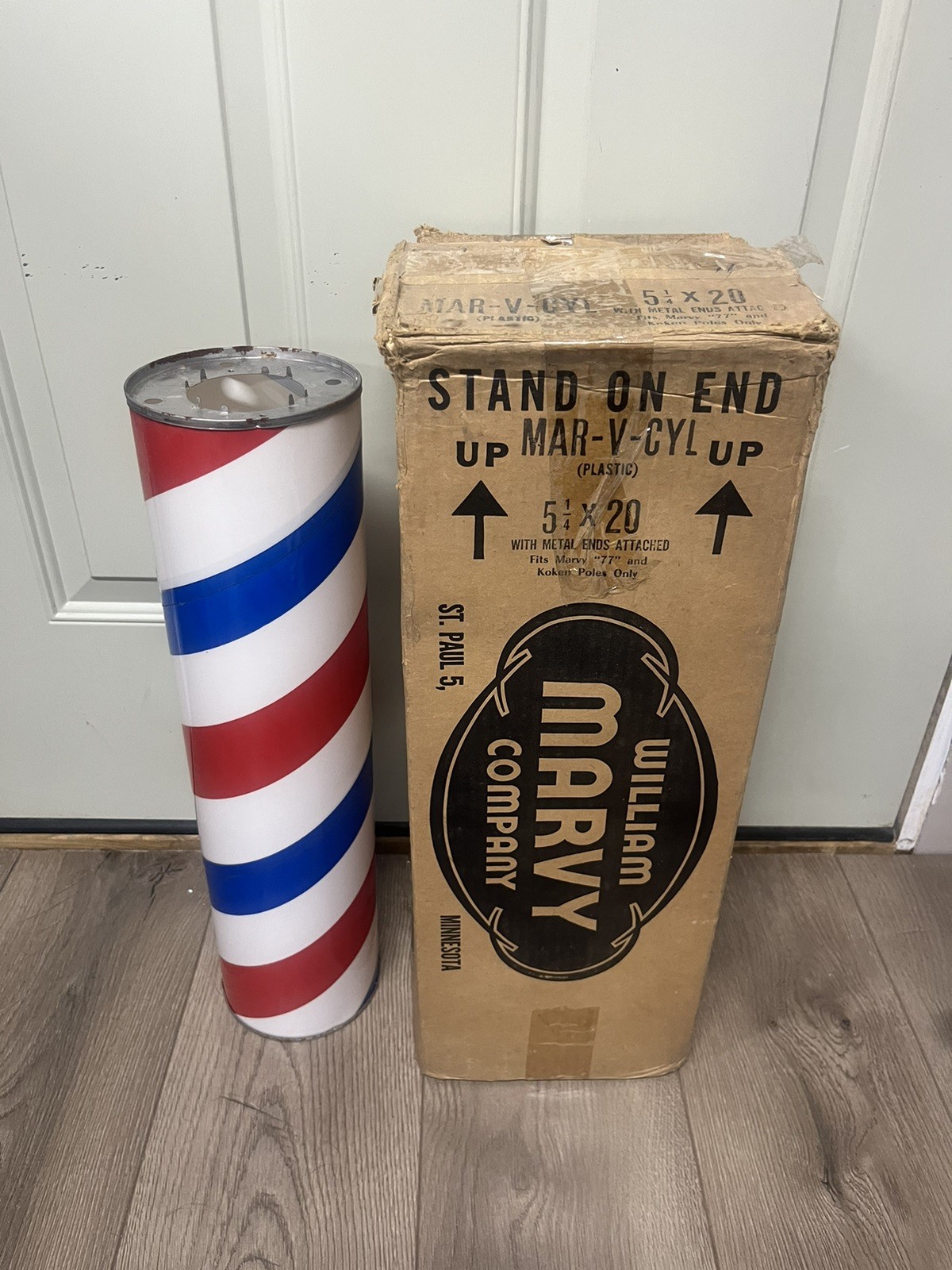 Vintage NOS Marvy Barber Pole Plastic Insert