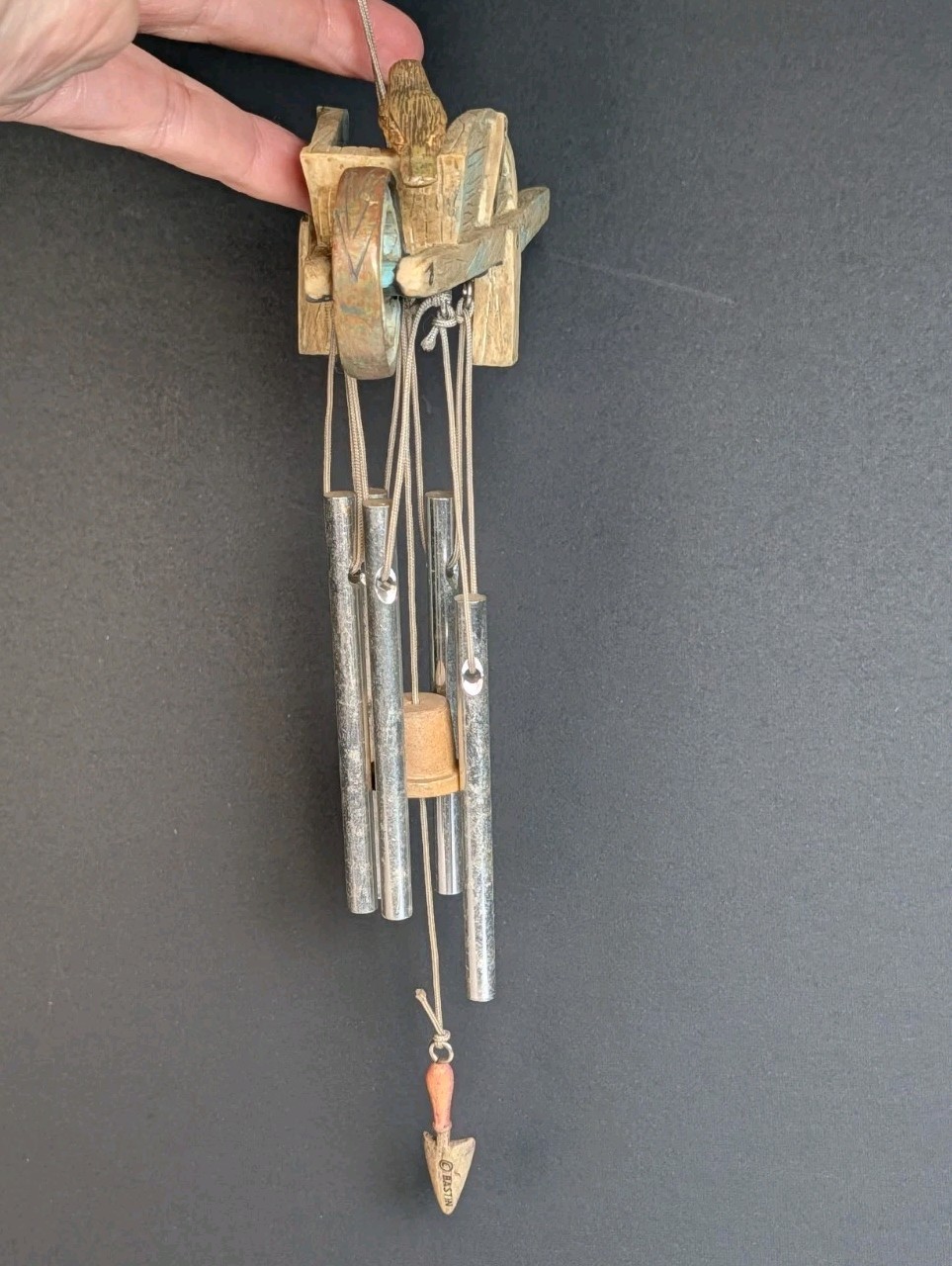 Marjolein Bastin Sketchbook Birds in a Flower Basket Wind Chimes Resin & Metal