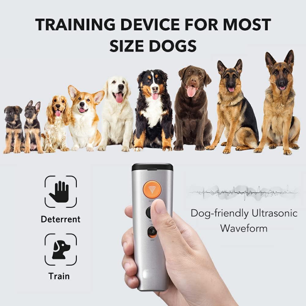 Ultrasonic Dog Repeller Anti Bark Device Stop Barking Humane Pet Training Tool