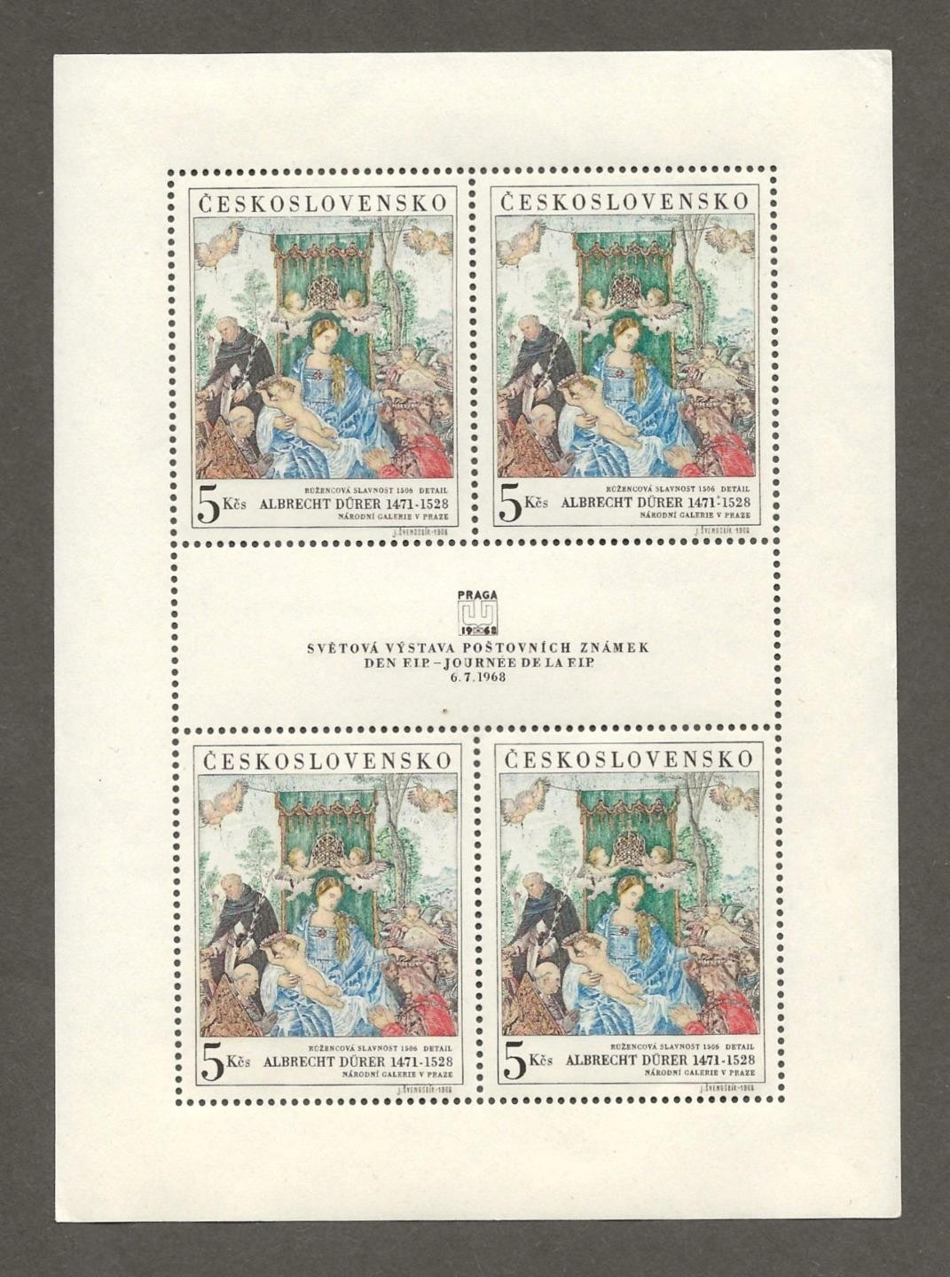 Czechoslovakia 1555 mint never hinged sheet, catalog $25[743