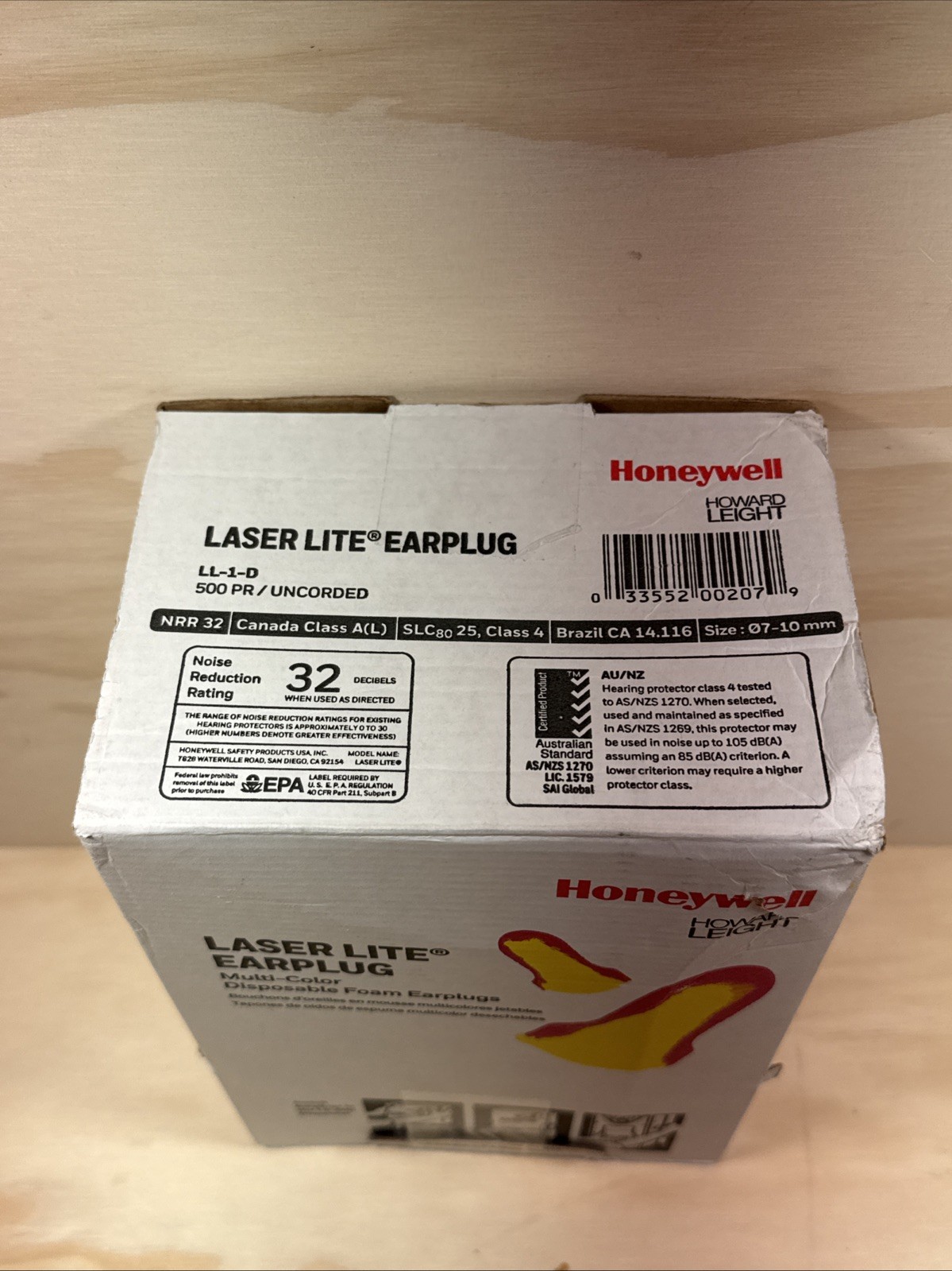 Howard Leight LL-1-D Laser Lite Uncorded Disposable Earplugs (500 Pr Refill )