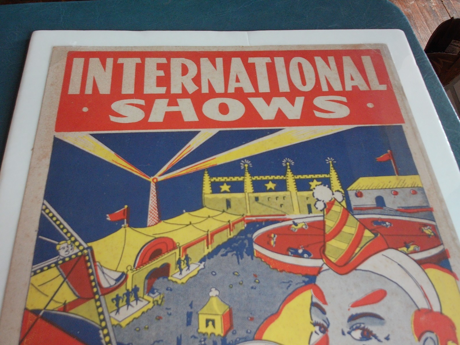 Vtg 70's Boone County Fair International Shows Poster Clown Circus Lot 26-4-20